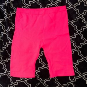 Pink biker shorts